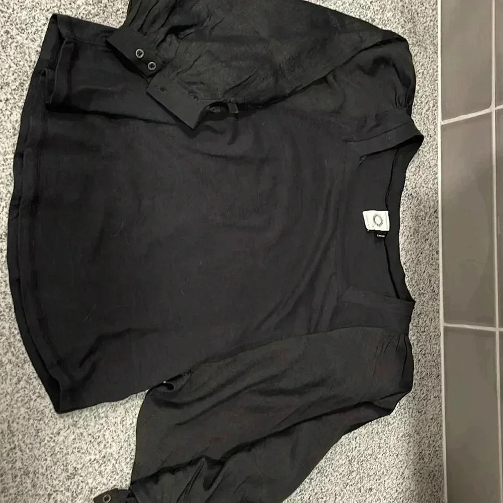 Anthropologie black blouse size xs